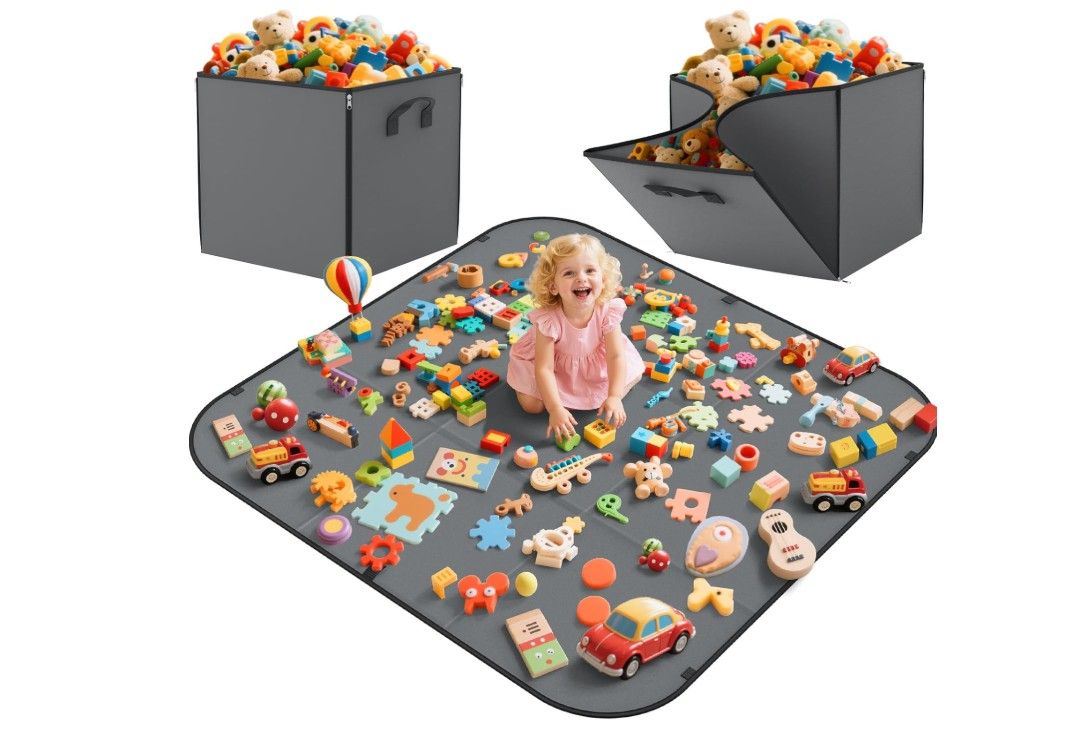 YOHOOLYO Toy Bin Play Mat  18.7" x 18.7" x 18.7"                            #0557                  