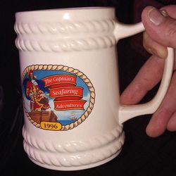 Rare 1996 Original Captian Morgan Collector Rum Mug Chip And Crack Free Collectable