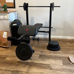 Weight Bench And Plates