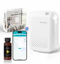 Waterless Essential Oil Diffuser, 2500 Sq.Ft Coverage, Bluetooth App Control, No-Noise Wall-Mounted Aroma Diffuser, 400ml, Perfect for Home, Hotel & O