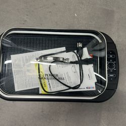 Power Smokeless Grill Includes 2 Unused Plates Griddle Grill