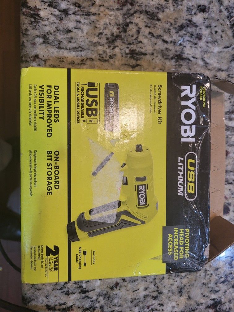 Ryobi 4V USB Lithium Pivot Screwdriver