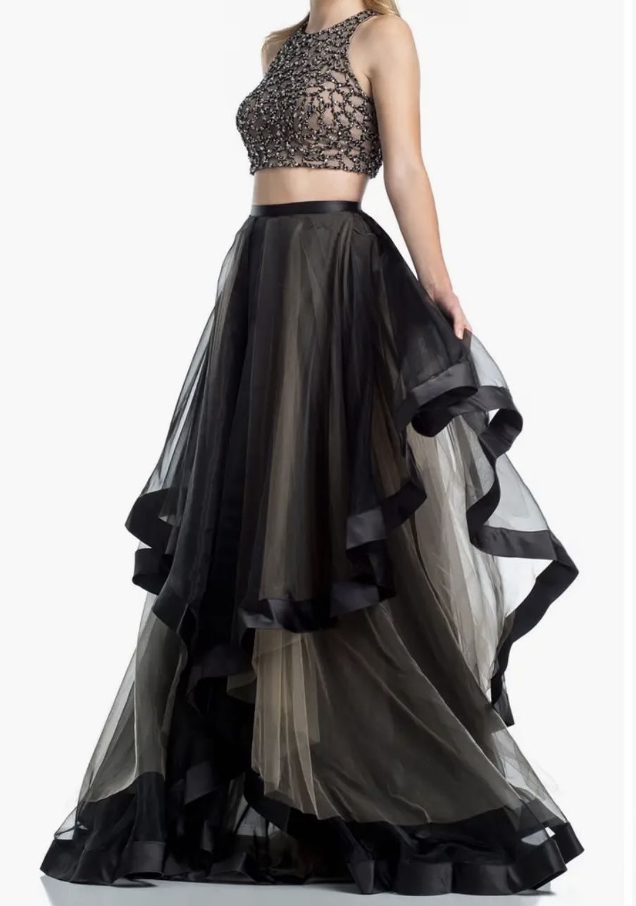 Terani Couture Glamour 2-Pc Beaded Evening Gown โ Size 2