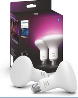 Bombillas LED inteligentes Philips Hue BR30 - Bombillas de 85W sin parpadeo - Compatibles con Bluetooth, Alexa, New Open Box