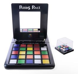 Rubik's Race, Metallic Edition Classic Fast-Paced Puzzle Strategy Sequence Two Player Board Game, for Kids and Adults Ages 7 and up, Multicolor NEW ME