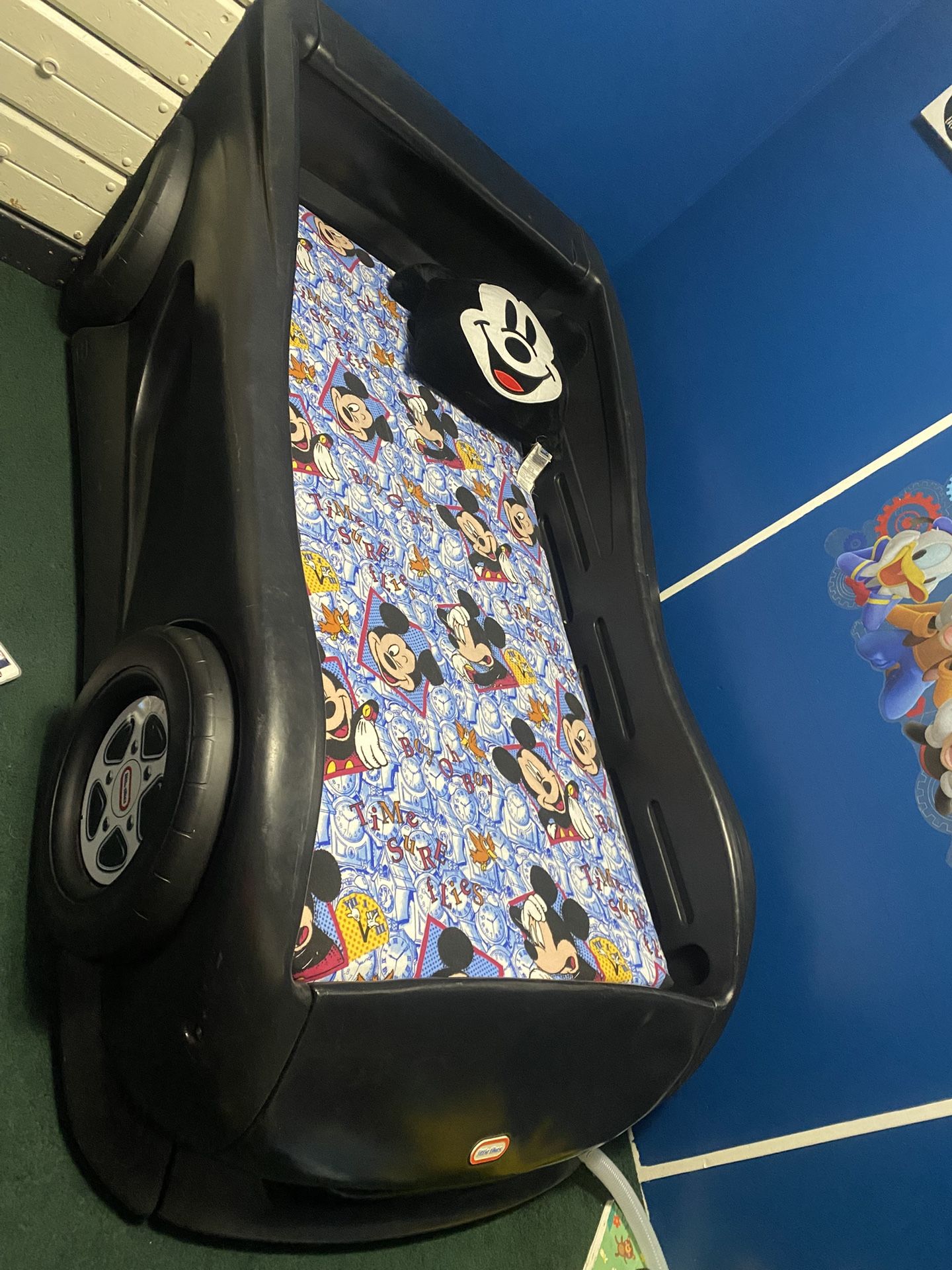 🛏️🛏️⭐️⭐️$$290 with thinner style mattress $200 just frame no mattress-this is NOT a toddler bed. This is a big, big twin frame needs space in big ro