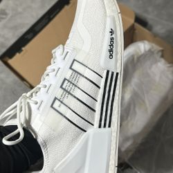 Adidas NMD R1 V2 - White Black - Size 12 Men