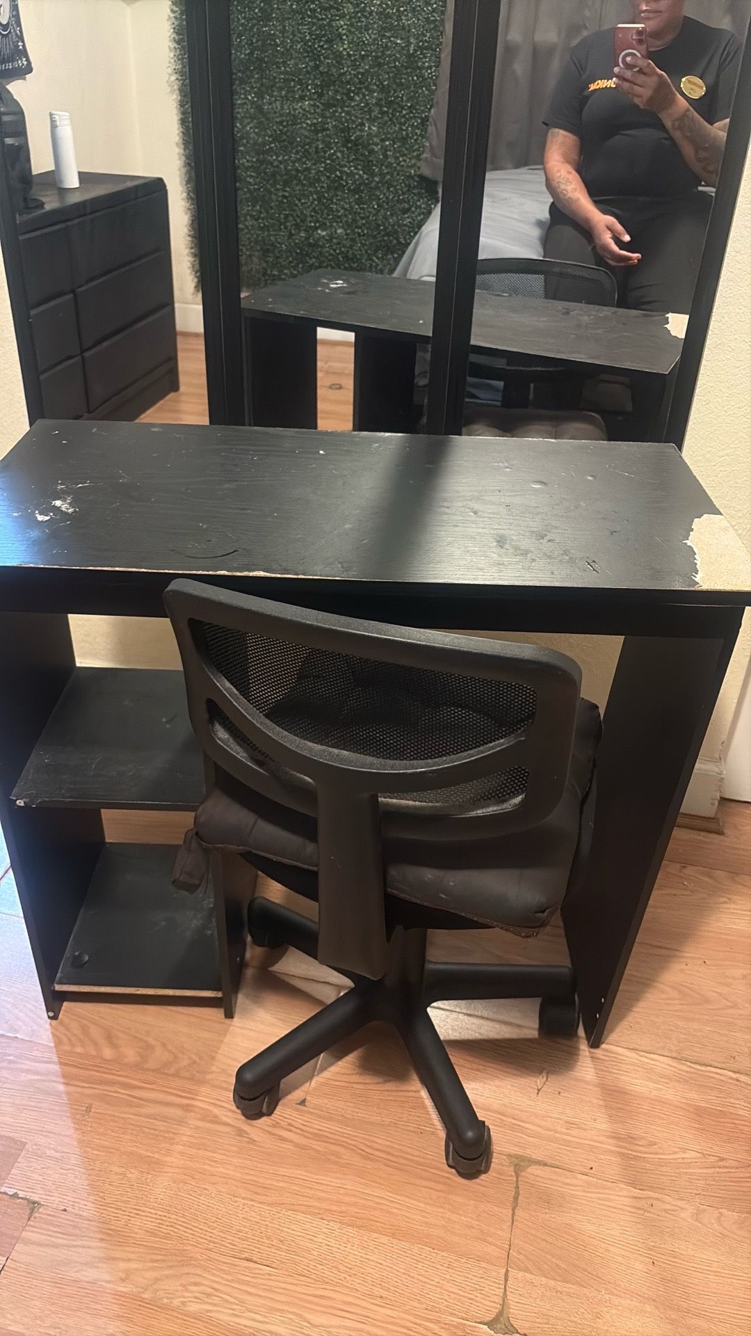 Desk and chair