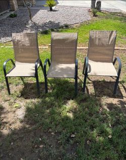 Three chairs $50 patio chair outdoor chairs brand new patio furniture firm price!!!!