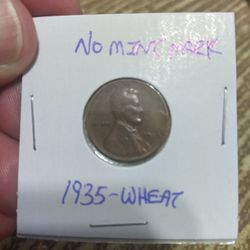 1935 WHEAT PENNY / NO MINT MARK