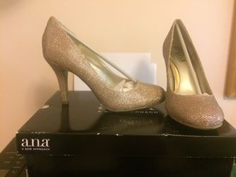 Ana brand gold sparkle heels