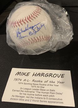 Mike Hargrove Signed Baseball