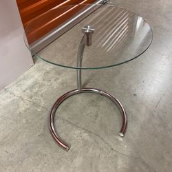 Chrome with Glass Modern Accent Side End Table