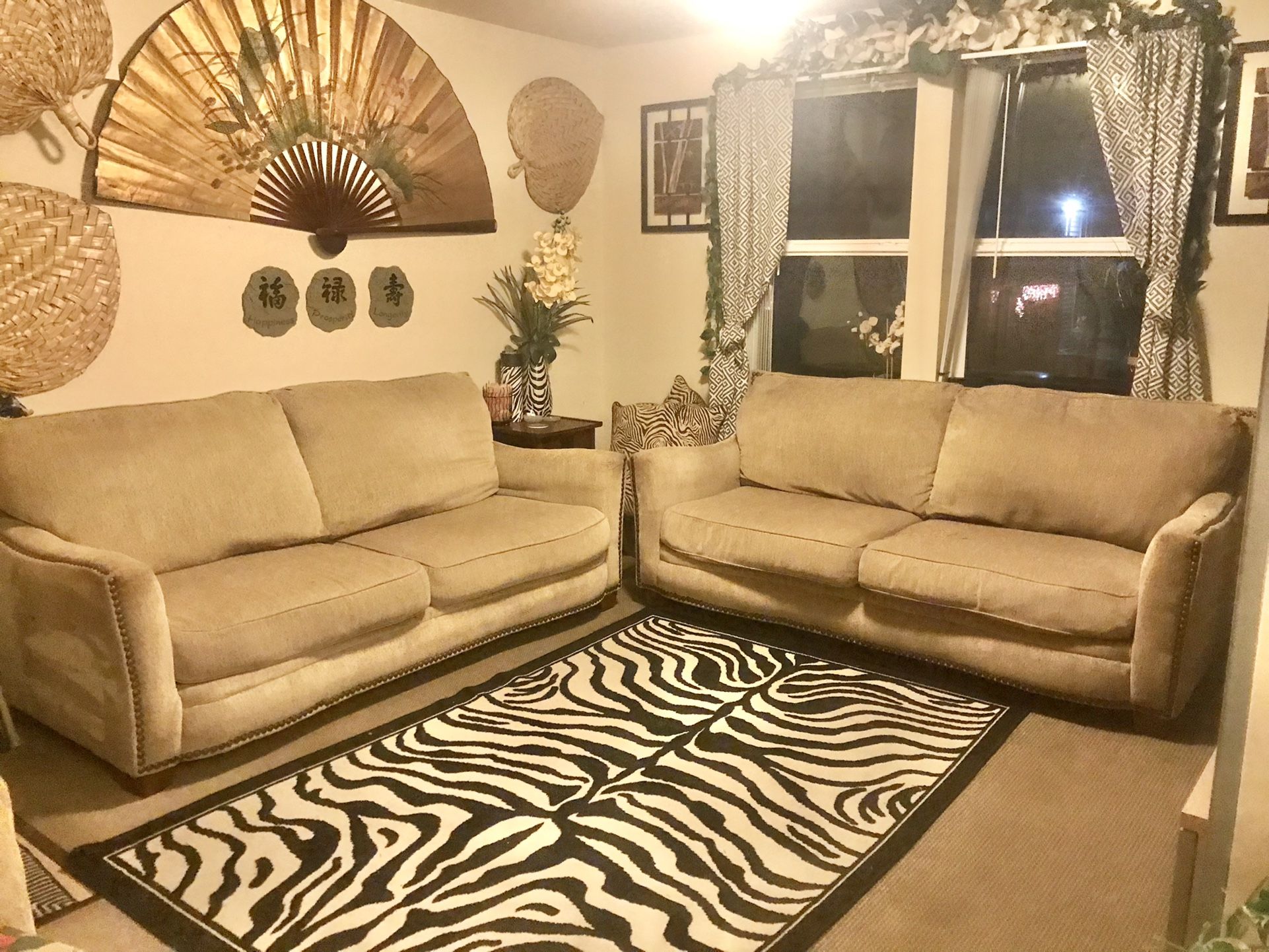 Ashley Studded Couches / Sofa Set / Living room Set