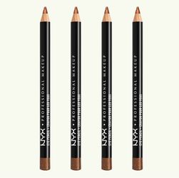 4 Pieces Of NYX PROFESSIONAL MAKEUP Suede Matte Lip Liner, Vegan Formula Bronze Shimmer