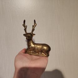 Brass Deer Paperweight 