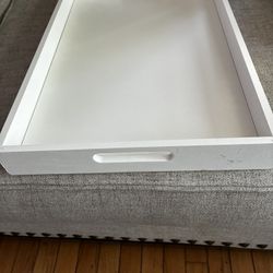 White wooden Serving Tray Never Used