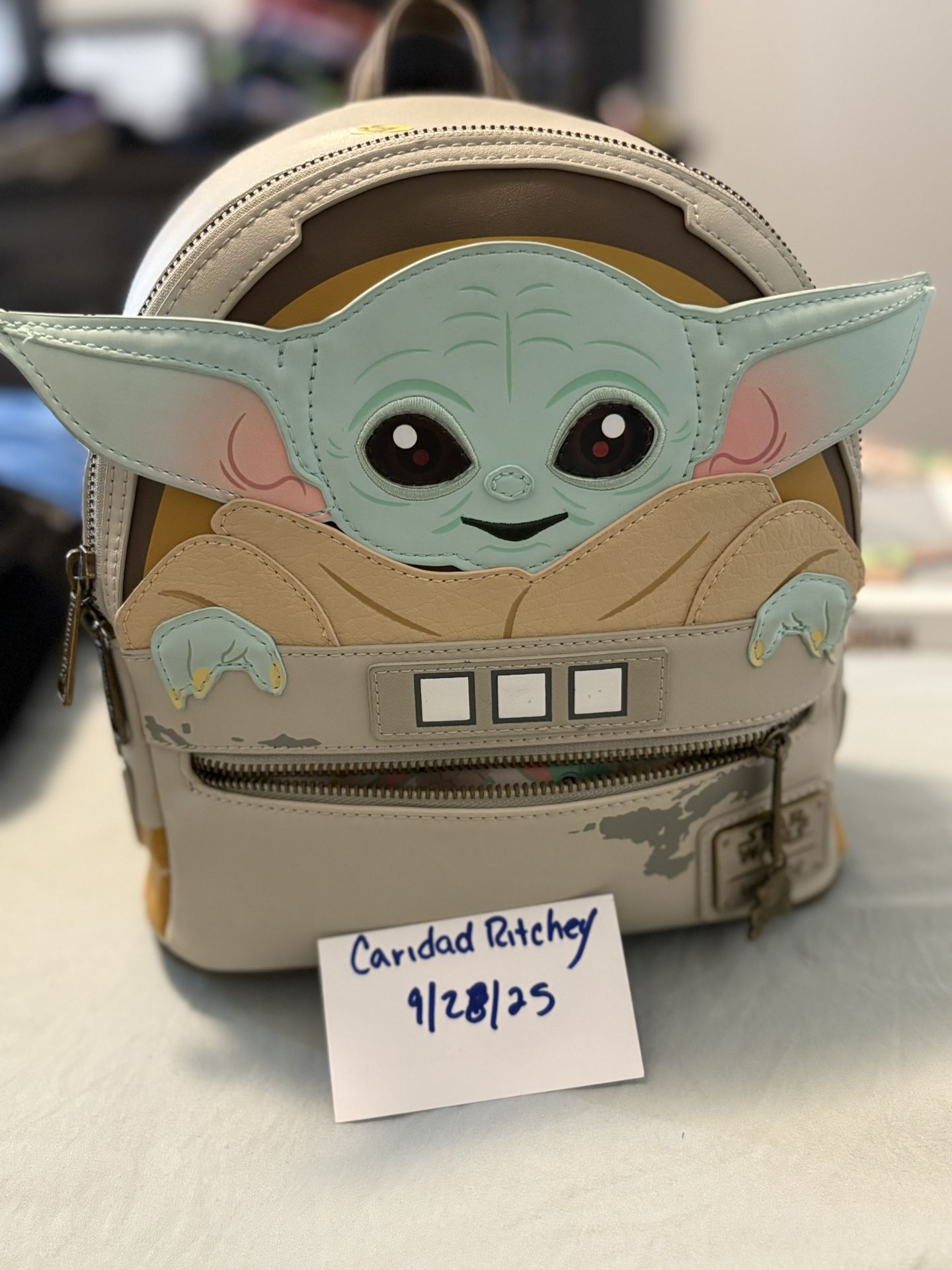 Loungefly Star Wars The Mandalorian The Child In Cradle Mini Backpack and wallet