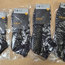 New BASE Grip Crew Socks (Multiple Sizes) – Non-Slip Athletic