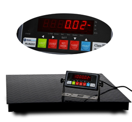Prime Scales 24" x  24"  ( 2' x 2') 1000x0.02lb High Definition Floor Scale with PS-IN202 Indicator