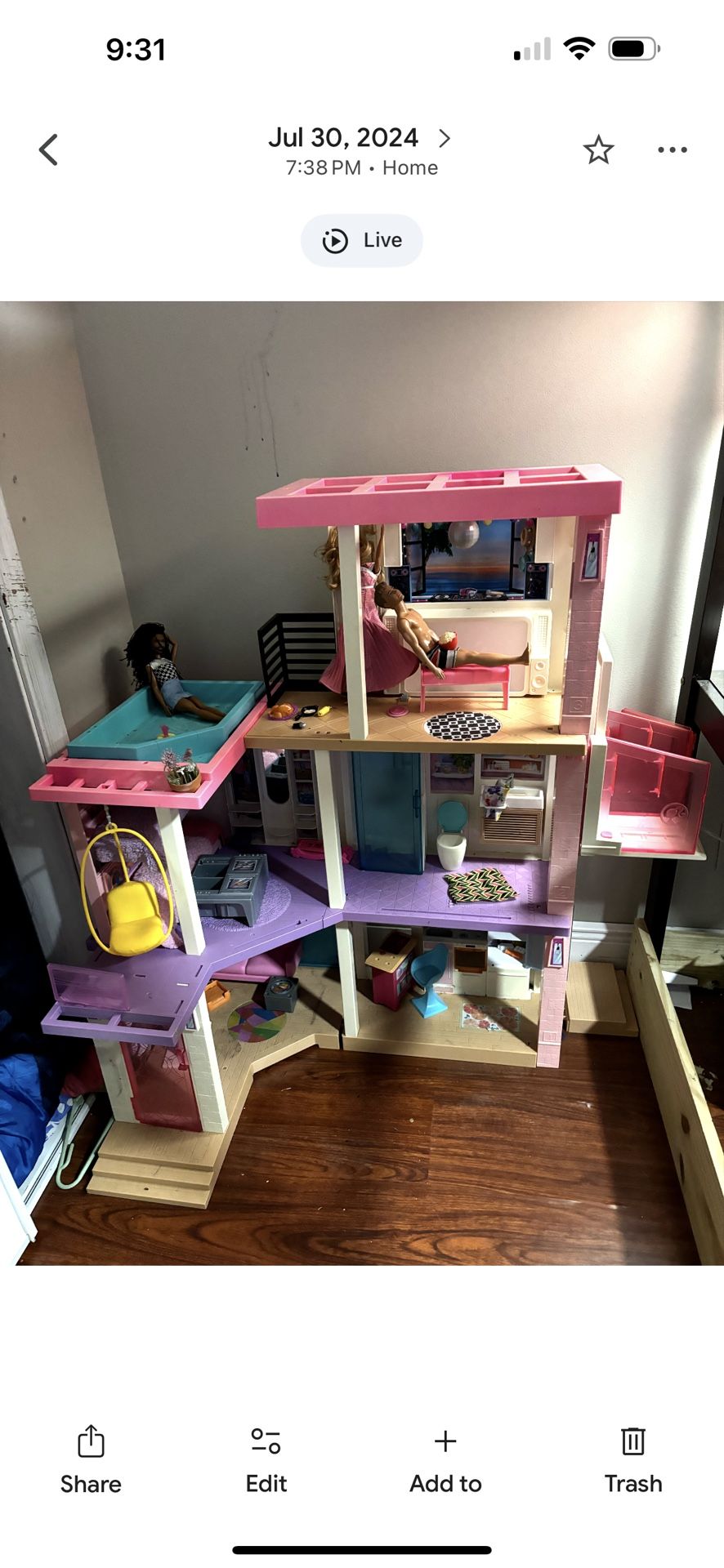 Barbie Dream house And camper Van (plus Dolls)