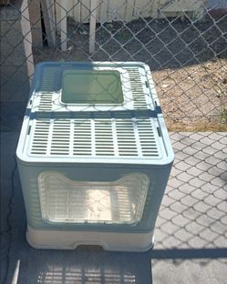Cat Litter Box Double Entrance