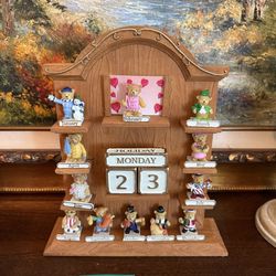 Super Cute Vintage Bears Ceramic Perpetual Calendar 