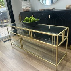 Golden Glass Console Table-  Delivery