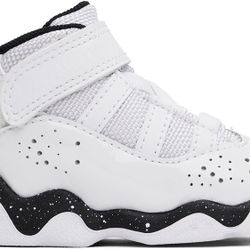 Jordan 6 Rings (TD) in the White/Black colorway  
4c