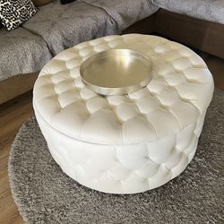 XL White Ottoman/coffee Table