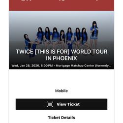 TWICE “this is for” world tour ticket 