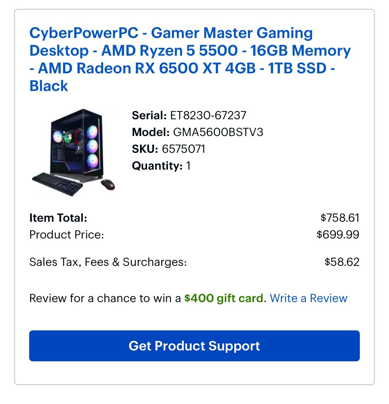 Cyberpower Gaming PC