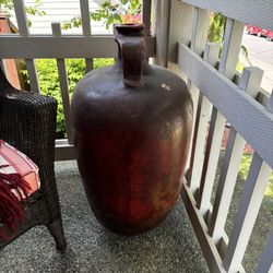 Large Decorative Clay Pitcher