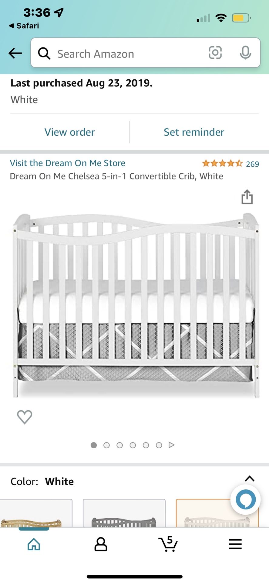 Dream On Me Chelsea 5- In -1 Convertible Crib