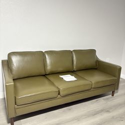 Green Leather Sofa
