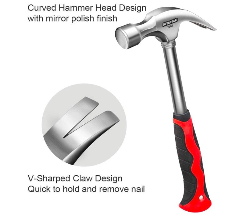 Brand New in Box 20 Ounce Fiberglass Curve Claw Hammer General Purpose Shock Reduction Grip Framing Hammers
