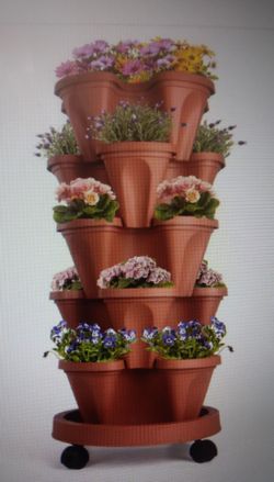 5 tier planters with removable wheels