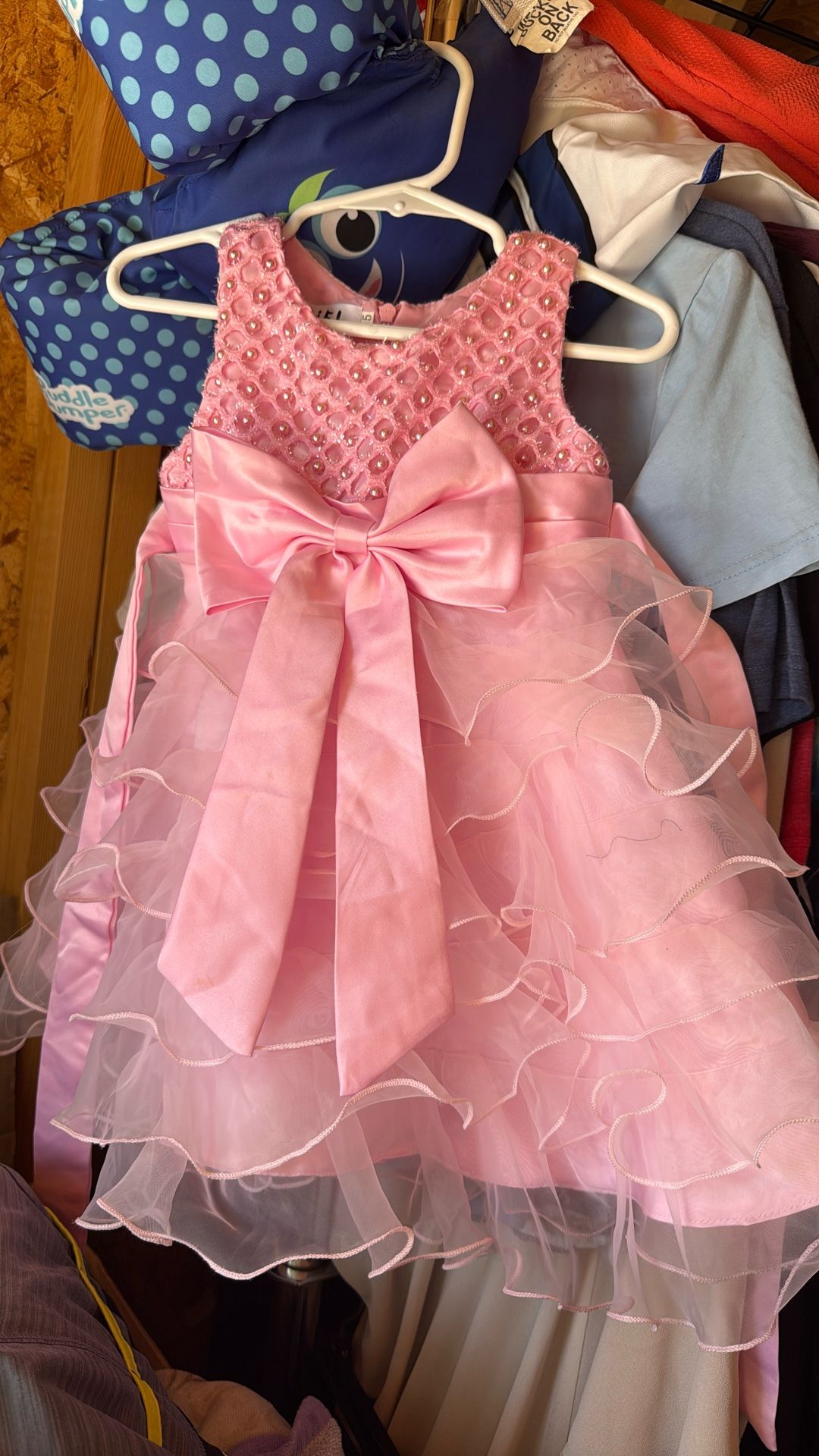 Pink Ruffle Formal Dress
