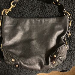 Coach Black Leather Shoulder Bag