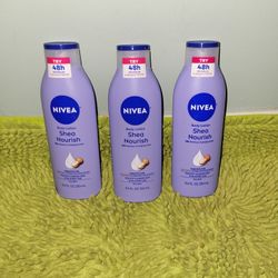3 Nivea Body Lotion 8.4oz Shea Nourish 