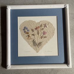 Pressed flowers art piture frame