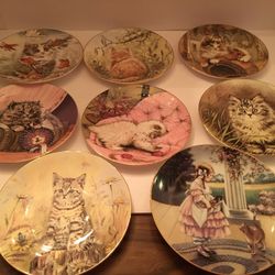 8 Collectible Cat Plates Most Made In England Royal Worcester