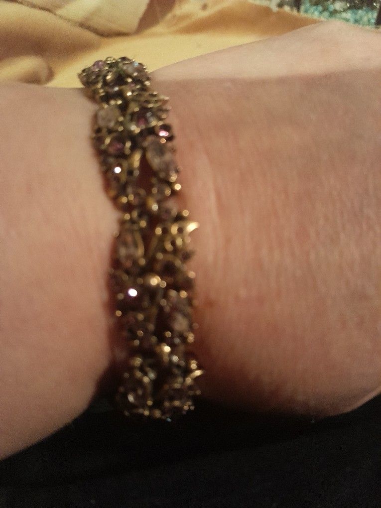 Vintage 1952 Hollycraft Rhinestone Bracelet