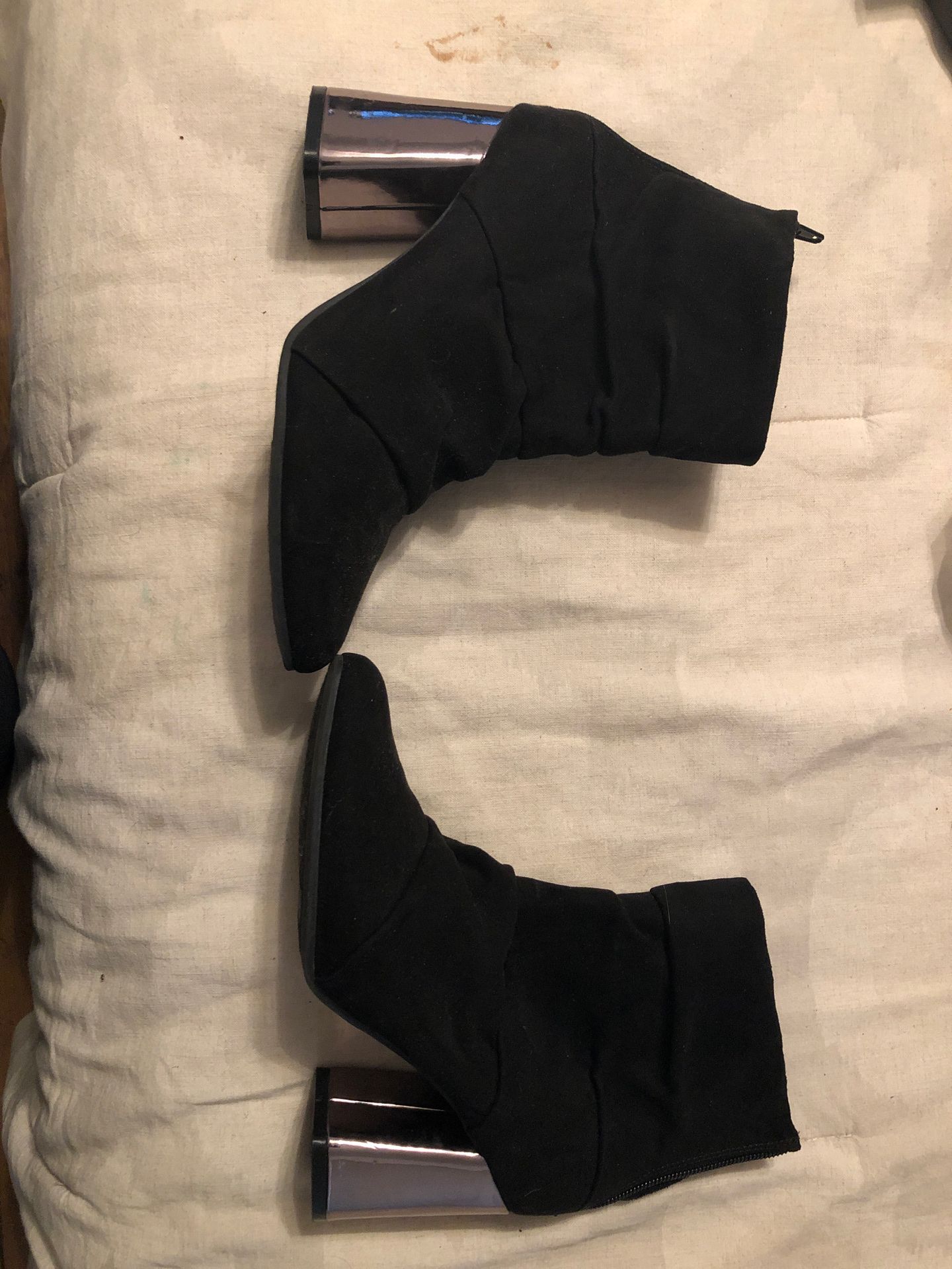 Black pointy booties