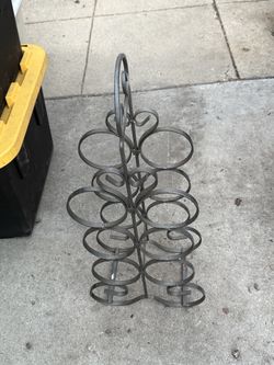 Wrought iron wine my rack & candle holder