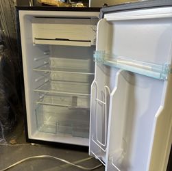 FLD-90-BLACK Mini Fridge 3.2 Cu.Ft Small Refrigerator with Freezer, Single Door Compact Refrigerator with Adjustable Thermostat, Energy-efficient,