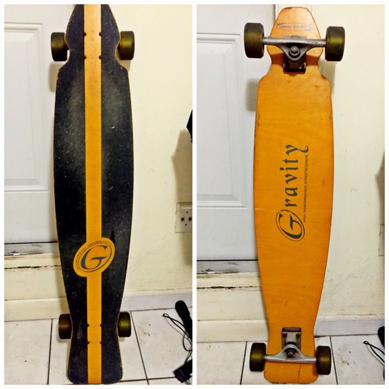 Vintage Gravity longboard skateboard