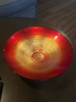 Red and gold decorative bowl