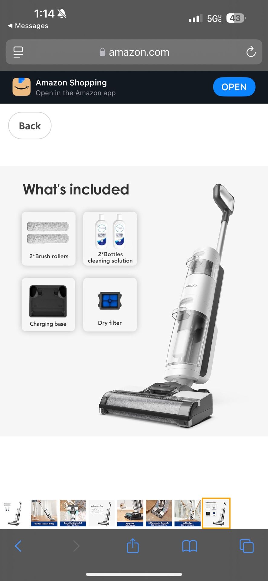 Tineco Wet & Dry Vacuum Cordless Flirt Cleaner