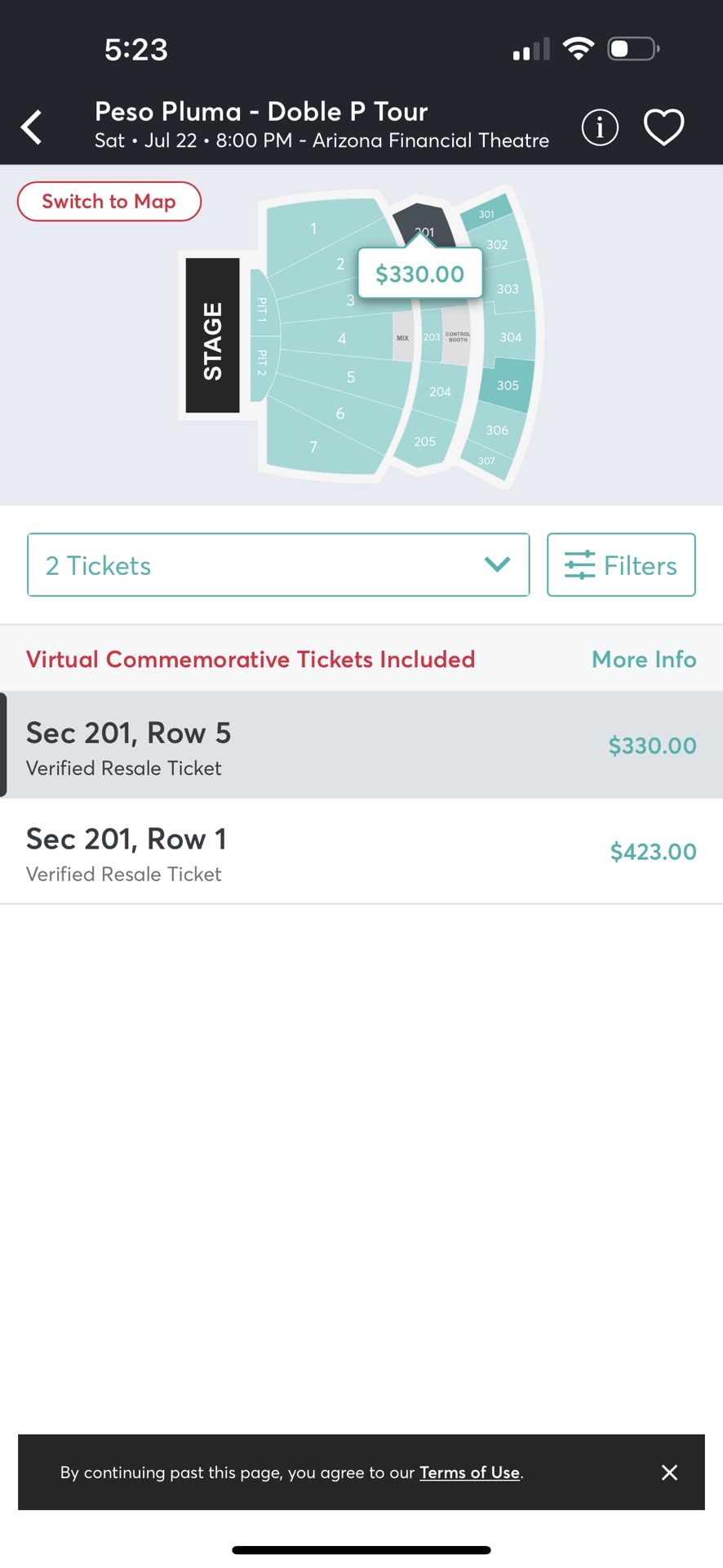 Peso Pluma Tickets Phx